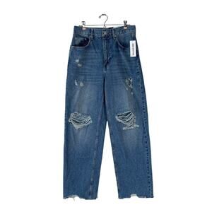 NWT BDG Urban Outfitters High Rise Baggy Distressed Jeans 30